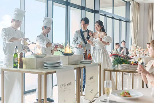 THE SURF OCEAN TERRACE 料理演出画像